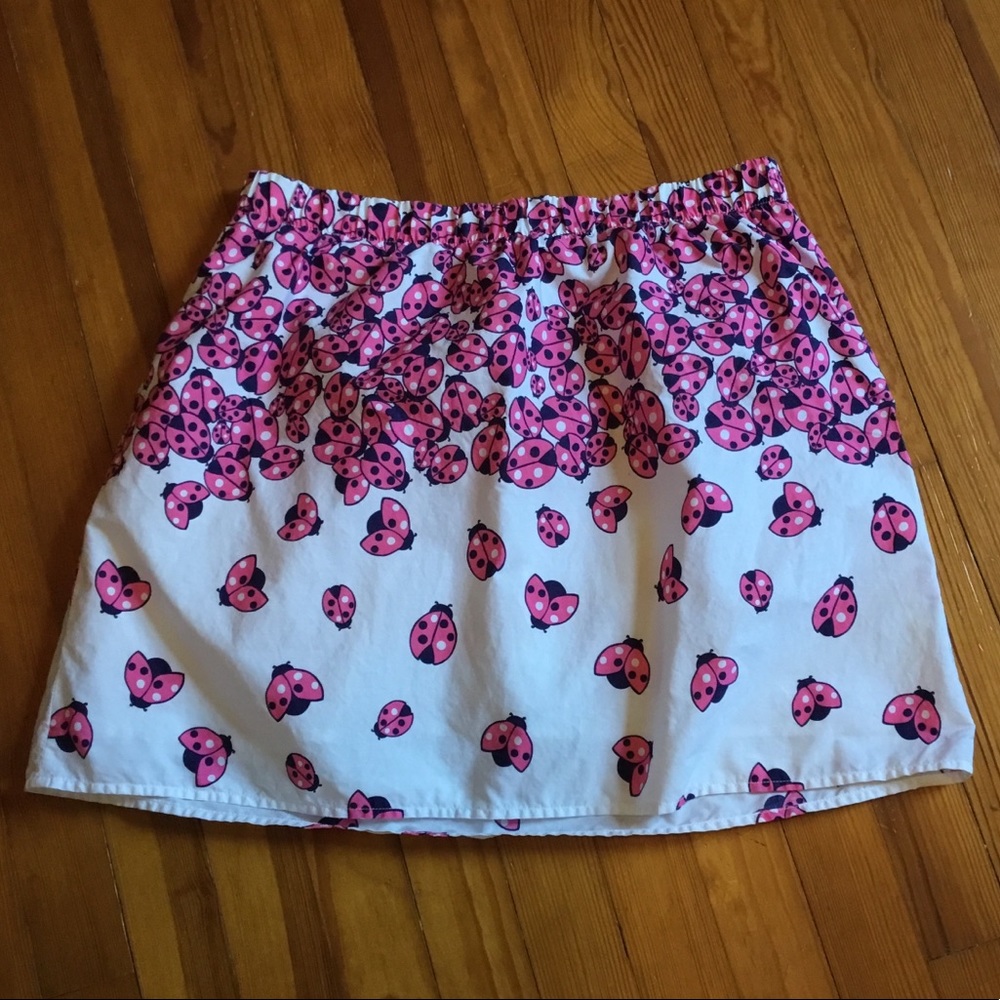 Lilly Pulitzer Ladybug Elastic Waist Skirt size L
